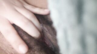 Hairy teen squirting a lot of water