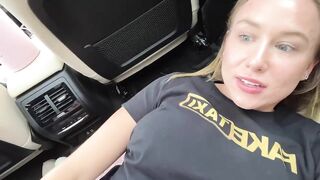 Back Seat Squirting In Very Busy Mall Parking Lot