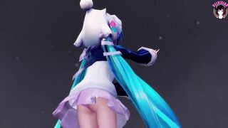 Hatsune Miku Dancing (Cute Ass Panties) + Gradual undressing (3D HENTAI)