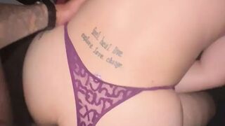 LATINA SLUT WITH JUICY ASS GETS NAILED HARD WITH A BIG BLACK HAMMER & HER PUSSY FILLED WITH CUM. LISTEN TO HER MOAN