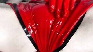 Ersties - Hot Blonde Fingers Herself While Wearing Latex