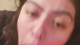 Slutty milf neighbor sucking me off