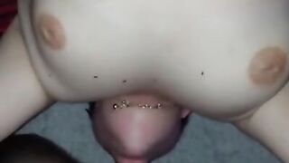 Upside down throat fuck