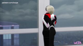 SPIDER GWEN BETRAYING SPIDER-MAN - HE FOLLOWS AND SPYS