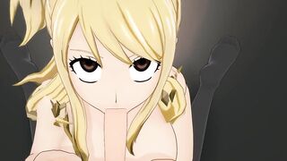 fairy tail lucy blowjob and sex