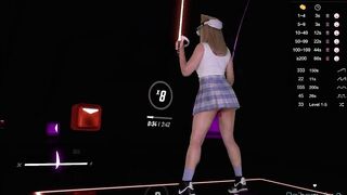 Beat Saber VR play ???? with vibrator in pussy. Baddest - KDA. Hard level.