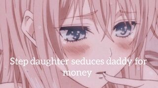 Step daughter seducing daddy for money for the mall