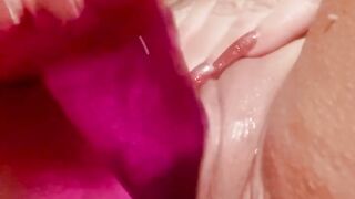 Fingering my wet pussy then fucking myself with my new dildo