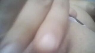 Masturbating my clit to fuck my ass with a finger