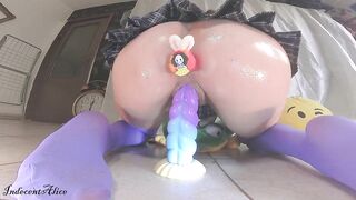 Testing my New Cute Anal Plug_Cowgirl Dildo Ride_Pussy Fingering