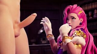 League of Legends Porn Serafina Blowjob Rule34 3D Hentai