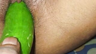 Hot desi wife Taking orgasm with cucumber