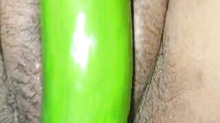 Hot desi wife Taking orgasm with cucumber