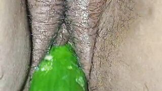 Hot desi wife Taking orgasm with cucumber