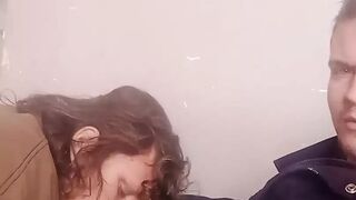 Blowjob in the Living Room Untill Cum in Stacy's Mouth