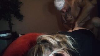 Cuckold husband as his new guy fucks my ass