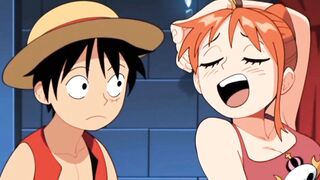 Nami tries to take Luffy treasure and ends up getting fucked and filled with cum uncensored