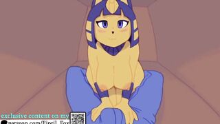 Hottest Ankha did an Amazing Creampie to Worker - Ankha Furry Hentai 60 FPS