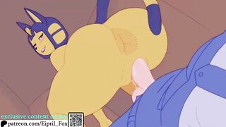 Hottest Ankha did an Amazing Creampie to Worker - Ankha Furry Hentai 60 FPS