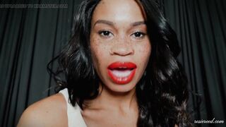 Kissing Humiliation- Ebony Femdom Goddess Rosie Reed Tease And Denial Lipstick Fetish Chastity Slaves