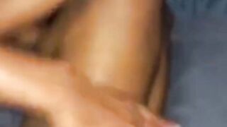 Petite Ebony Teen Side Fucks Live On Snapchat