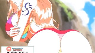 NAMI ONE PIECE BEACH HENTAI ANIMATED STORY 4K 60FPS