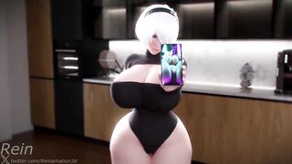 2B tries to do anal by Rein animations