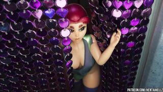 Futa starfire fucks raven 3D animation