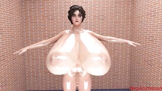 Woman futa breast expansion growth (POV 3d animation)