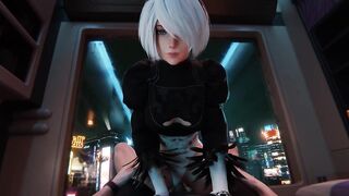 2B riding POV - Nier: Automata