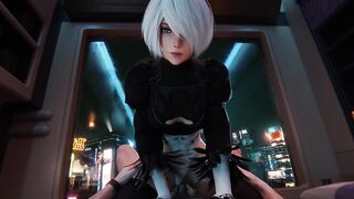 2B riding POV - Nier: Automata