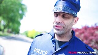 A Busty Ebony Girl is Fucked hard by Policeman