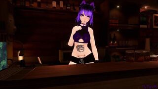 Futa Bartender is Seduced by You and FUCKS Your Throat in The Break Room