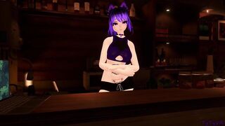 Futa Bartender is Seduced by You and FUCKS Your Throat in The Break Room