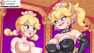 FUTANARI PEACH FUCK BOWSETTE AND CREAMPIE | FUTA HENTAI MARIO ANIMATION 4K 60FPS