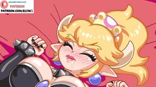 FUTANARI PEACH FUCK BOWSETTE AND CREAMPIE | FUTA HENTAI MARIO ANIMATION 4K 60FPS