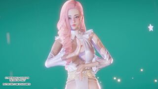 [MMD] (G)I-DLE) - HWAA Seraphine Sexy Kpop Dance League of Legends Hentai Uncensored 4K 60FPS