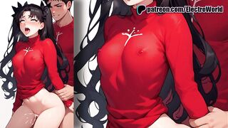 Tohsaka Rin forgot to put on her panties and something happened to her...