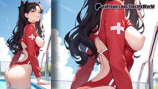 Tohsaka Rin forgot to put on her panties and something happened to her...