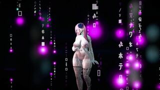 3D BBW hot Japanese stripper shaking her huge ass