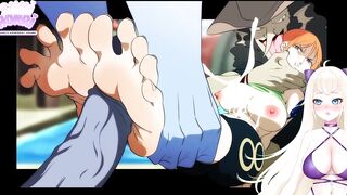 [One Piece Rule 34 short] Nami foot fucking Arlong’s men