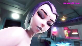 Starfire ( Futanari ) Fucks Raven - Hentai Animation 3D