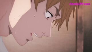 Ecchi Chainsaw Man Seduced In Public Bathroom And Get Fucked * Home Alone * ( HENTAI )