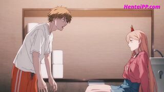 Ecchi Chainsaw Man Seduced In Public Bathroom And Get Fucked * Home Alone * ( HENTAI )