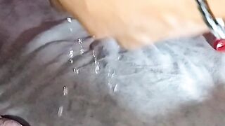 Slow motion squirting on the Dick