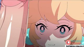 Princess Peach Help Futanari Daisy With Big Dick And Getting Creampie - Futa Mario Hentai 4k 60fps