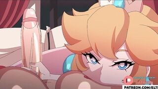 Princess Peach Help Futanari Daisy With Big Dick And Getting Creampie - Futa Mario Hentai 4k 60fps