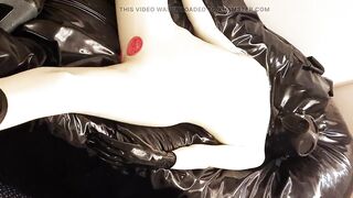 OnlyFans teaser - The living latex sex doll has been shined and lubed!