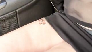 Flashing in Micro Skirt Tatoo Slave and Big Boobs