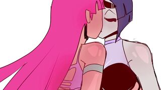 Sexy Raven and Starfire animation